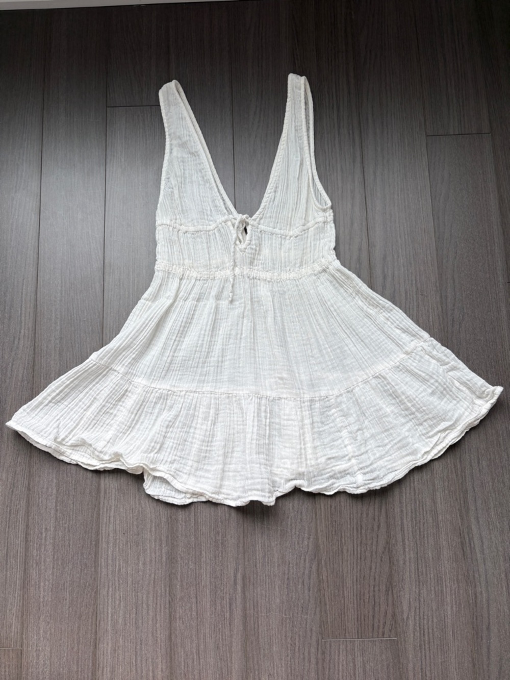 Hollister White Gauze Summer Mini Dress/Swim Cover up - size XXS